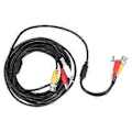 Miniatyrbillede 2 af 5: Bærbar CCTV-kabel 3-i-1 Video Audio Strømkabel BNC+RCA+DC-stik til DVR-overvågningssystem (10m 32.8ft)