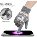 Miniatyrbilde 4 av 5: Vinterstrikkede varme hansker Unisex Touch Screen, termisk elastisk F