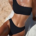 Miniatyrbillede 3 af 5: Bikinier Sexet Kvinder Badedragt Push Up Bandage Brasiliansk Bikini Folder Kvinde Badetøj Bikinier Badedragter Strandtøj Sæt Sort M(M Sort)