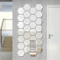 Miniatyrbild 1 av 5: 12 stycken 3D hexagonformade spegelväggdekaler DIY konstdekoration
