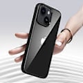 Pikkukuva 4 / 5: iPhone 15 Plus:lle läpinäkyvä PC-takaosa + TPU-kehys suojakotelo matkapuhelimelle (tyyli A)