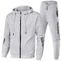 Miniatyrbilde 5 av 5: Mote Herre Hettegenser + Sportsbukser Høst Og Vinter Casual Joggedress (XL marineblå)