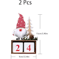 Miniatyrbillede 3 af 5: 2 stk. træ julekalender, julemandskalender