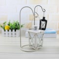 Miniatyrbilde 4 av 4: 2 stk hvite glasslykter for bakken/henging, bærbare glasslykter,
