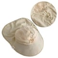 Miniatyrbild 2 av 5: Baby Mesh Bucket Hatt Fiskehatt Mjukt Brätte Panama Hatt för Barn Unisex Nackskydd Fiskehatt Utomhusaktivitet Solhatt (Risvit björn)