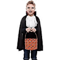 Pikkukuva 2 / 5: Halloween Karkki vai kepponen -kassi - Lasten karkkikassi - Musta lepakko oranssissa korissa