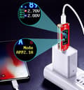 Miniatyrbilde 5 av 5: Type-C Fargeskjerm USB Voltmeter Amperemeter Spenningsmåler Strøm Mult
