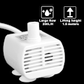 Miniatyrbilde 2 av 5: (Hvit) Nedsenkbar vannpumpe, akvariepumpe justerbar 200L/H 3W ultra-stille USB-pumpe for damfisk