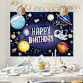 Pikkukuva 5 / 5: 7x5ft Avaruus Tausta Poika Avaruusteemainen Tausta Banneri Galaksi Astronautti Syntymäpäiväjuhlat Koriste Poika Sininen Planeetta Raketit Tarvikkeet Valokuvaus