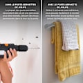 Pikkukuva 4 / 5: Seinälle kiinnitettävä pyyheteline 40 cm - Ruostumaton teräs - Pyyhekisko sopii kylpyhuoneeseen tai keittiöön