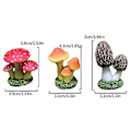 Miniatyrbillede 2 af 5: 3 stk. Svampefigurer Eventyrhave Miniaturer Dukkehus Mikro Landskabsdekoration ( )