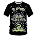 Miniatyrbillede 1 af 2: Rick Morty Billede 3D Digital Print Herre Børne T-Shirt -NMAOV(3XL F893)