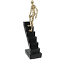 Miniatyrbillede 1 af 3: Kreativ Trappe Person Statue Trappe Karakter Skulptur Kontor Hjem Bogreol Dekor