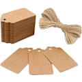 Miniatyrbillede 1 af 5: 100 Kraft Papiretiketter, Gavemærker, Bagagemærker - Blanke Etiketter til Vi