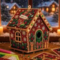 Gør-det-selv håndværk: 3D juleperler, diamantmaleri trækunst sæt, julepynt - 04