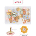 Miniatyrbild 2 av 5: 30 st Flower Push Pins, Dekorativa Push Pins för Vägg