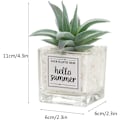 Miniatyrbillede 2 af 4: Mini blød glas bonsai kunstig sukkulent potteplante (ananas