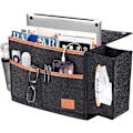 Miniatyrbillede 1 af 5: Sengside Caddy med Tissue Box & Flaskeholder til Fjernbetjening/