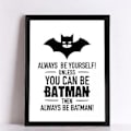 Miniatyrbillede 3 af 3: Wekity Sort/Hvid Superman Væghængt Canvas Print Poster, Enkel Mode Sort/Hvid Kunsttegning Dekoration til Hjemmet Stue Soveværelse Kontor, Chi