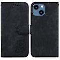 Pikkukuva 1 / 5: Prässattu nahkakotelo iPhone 15:lle (Musta)