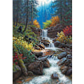 Pikkukuva 1 / 5: 30x40 cm  22D Peinture Diamant DIY Complet,Paysage cascade loup