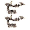 Miniatyrbillede 1 af 3: 2 stk. Messing Ornamenter Miniature Antik Gøg Stående på Gren Figur Håndværk Bordplade Dekoration