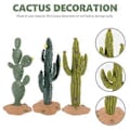 Miniatyrbillede 3 af 3: 3 stk. Simuleret Kaktus Ornament Mikrolandskab Plante Statue Dekor Husholdnings Fake Kaktus Pynt
