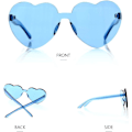 Miniatyrbilde 5 av 5: Oversized Rimless Solbriller All-in-One Hjertebriller Fargede Sol*