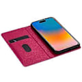 Miniatyrbild 3 av 5: Glitter PU-läder Stativ Telefonfodral för iPhone 15, Korthållare Anti-fall Telefonfodral (Stil B)