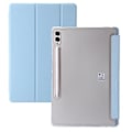 Pikkukuva 1 / 5: 3-Taitettava Selkeä Akryyli Nahkakotelo Samsung Galaxy Tab S9 Ultra/S8 Ultra:lle (Jääsininen)
