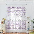 Pikkukuva 3 / 5: Läpikuultavat verhopaneelit Tylli Offset-painettu Pioni Kuvio Varjostusverho olohuoneeseen (1 kpl) (Violetti-100x200cm)