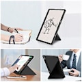 Pikkukuva 4 / 5: Monipuolinen taittuva nahkainen tabletikotelo Samsung Galaxy Tab S9:lle (Musta)