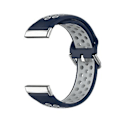 Miniatyrbilde 2 av 5: To-fargets silikon armbånd for Fitbit Versa 3 (Mørk blå grå)