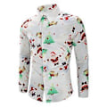Pikkukuva 2 / 3: Miesten pitkähihainen hauska joulupaita (2XL Valkoinen joulu)