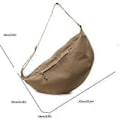 Miniatyrbild 3 av 5: Crescent Väska Liten Sling Crossbody Väska med Halvmåneform Multi Ficka Sling Väska Hobo Väskor Slouchy Dumpling Väskor  Djupblå (Djupblå)