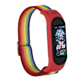 Pikkukuva 5 / 5: Xiaomi Mi Band 3 / 4 / 5:lle - Twill 8-muotoinen solki rannekkeeseen (Sateenkaari)