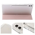 Miniatyrbillede 5 af 5: 3-lags Klar Akryl Læder Etui til Samsung Galaxy Tab S9 Ultra/S8 Ultra (Pink)