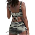 Pikkukuva 2 / 3: Naisten Bikinisetti Uimapuku Rantavaatteet (2XL Camouflage)