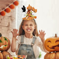 Pikkukuva 4 / 4: 2 kpl Noita Kurpitsa Hattu Päännauhat Halloween Noita Hattu Hiukset Asuste