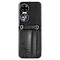 Miniatyrbilde 2 av 5: Diagonal Embosset Lommebok-etui for Huawei P50 Pocket (Svart)