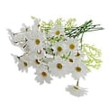 Miniatyrbillede 1 af 2: 10 stk. 5 Hoveder Realistisk Levende Kunstig Blomst Krysantemum Falsk Blomsterbuket Hjem Kunst Dekoration Scene Layout (Hvid)