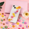 Miniatyrbilde 4 av 5: Sett med 100 blomsterharpiks-charms, tusenfrydperler for DIY, scrapbooking, smykkefremstilling, håndlagde dekorasjoner (blandede farger)