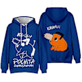Miniatyrbilde 1 av 2: Unisex Chainsaw Man Anime Hoodie med Lange Ermer 3D Grafisk Trykk Genser (M D)