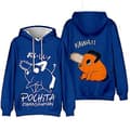 Unisex Motorsagmann Anime Hettegenser Langermet 3D Grafisk Trykk Genser Pullover (3XL D)
