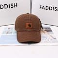 Miniatyrbillede 1 af 3: Kaffe-farvet, lærred baseball cap, damearbejdstøj, vasket