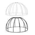 Miniatyrbillede 1 af 3: 2 stk. Lampeskærm Ramme Jern Lampeskærm Ring Beslag Loftslampe Skærmholder
