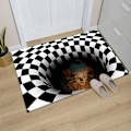 Miniatyrbild 5 av 5: 3D optisk illusionsmatta, clownfälla mönster halkfri rektangulär