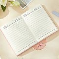 Miniatyrbillede 5 af 5: Basic Professional Tyk Skitsebog 640 Siders Læder Notesbog til Skrivning Tegning Tyk Notesbog Journal Uforet/Lineret Pink (Pink)