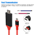 Miniatyrbillede 4 af 5: MHL USB Type C til HDMI 1080P HD TV Kabel Adapter Til Samsung Motorola Android LG( )