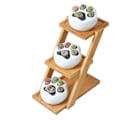 Miniatyrbillede 1 af 4: Trappe stil, pottet lille bambus stativ, skrivebord blomsterstativ, m